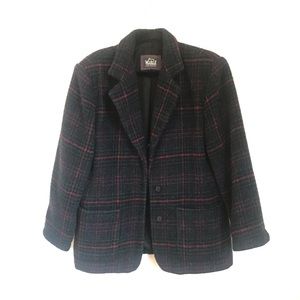 Woolrich Plaid Wool Mohair Blazer Jacket